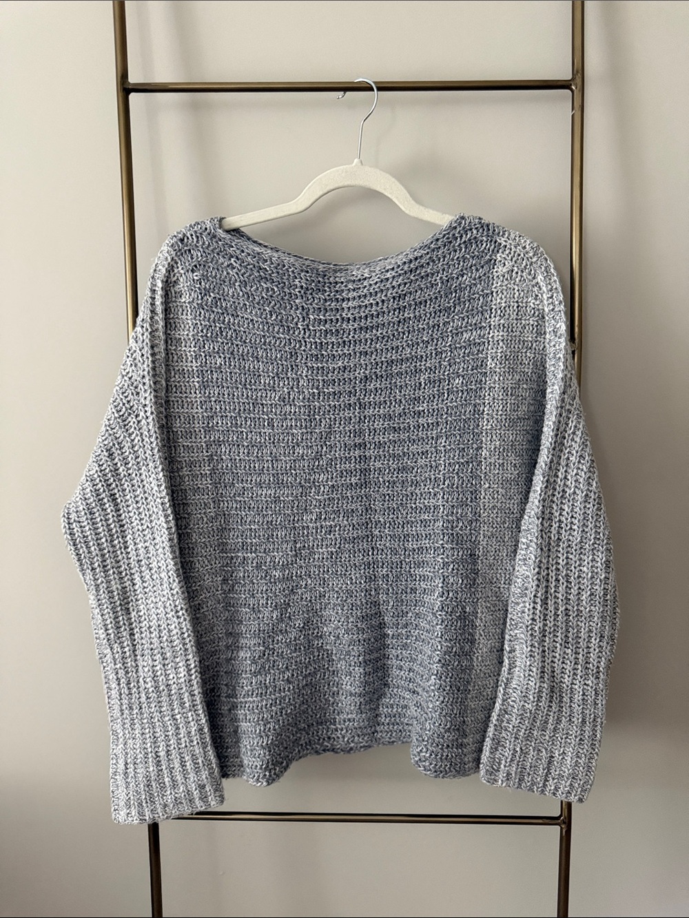 ATM Anthony Thomas Melillo Gray Crewneck Knit Sweater